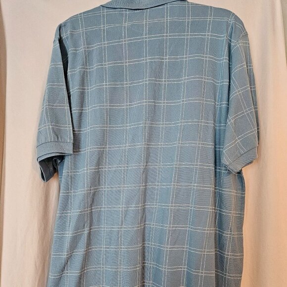 Mens Blue Checkered Chaps Golf Polo Shirt XL NWT - Picture 3 of 6